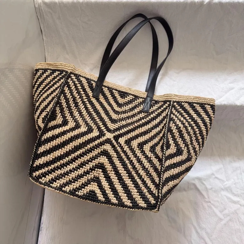 Oversized Large Raffia Straw T - Women'S Raffia Bags 评论和价格