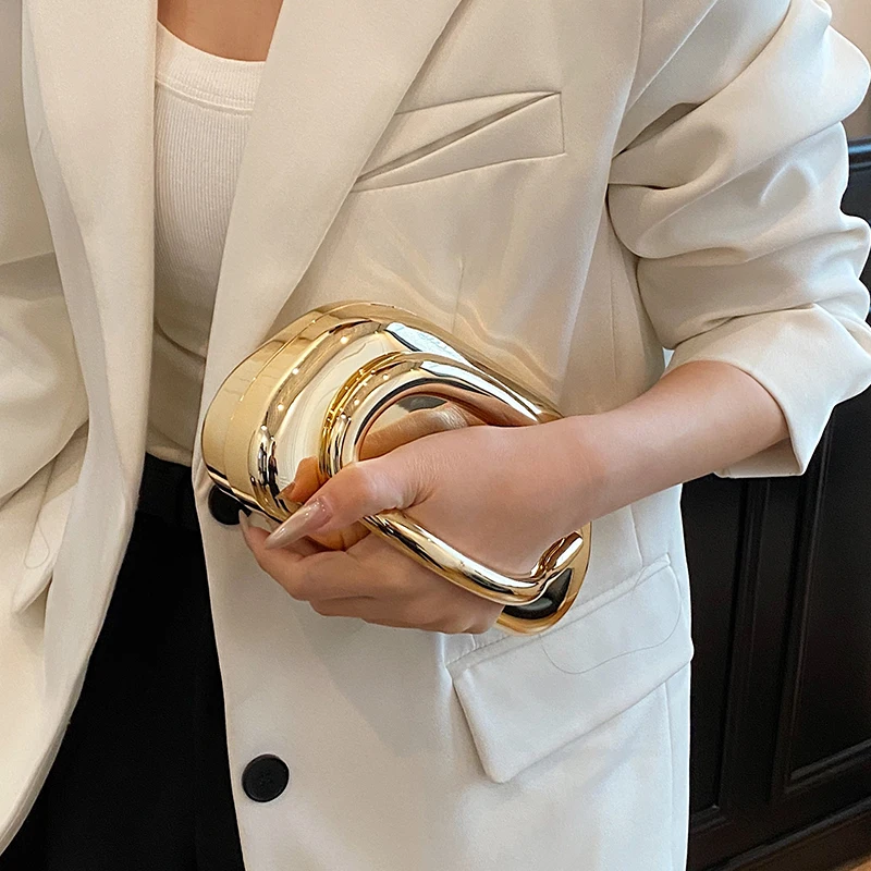 Gold Closure Box Clutch Bag wo - Women Bags 2026 Trends 评论和价格