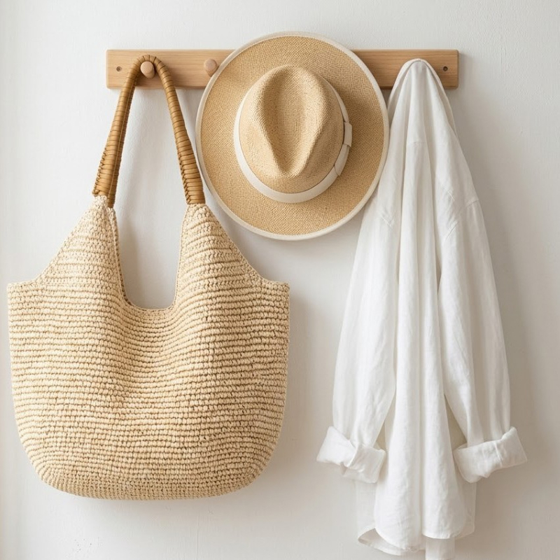 Raffia Woven Straw Shoulder Ba - Women'S Raffia Bags 评论和价格