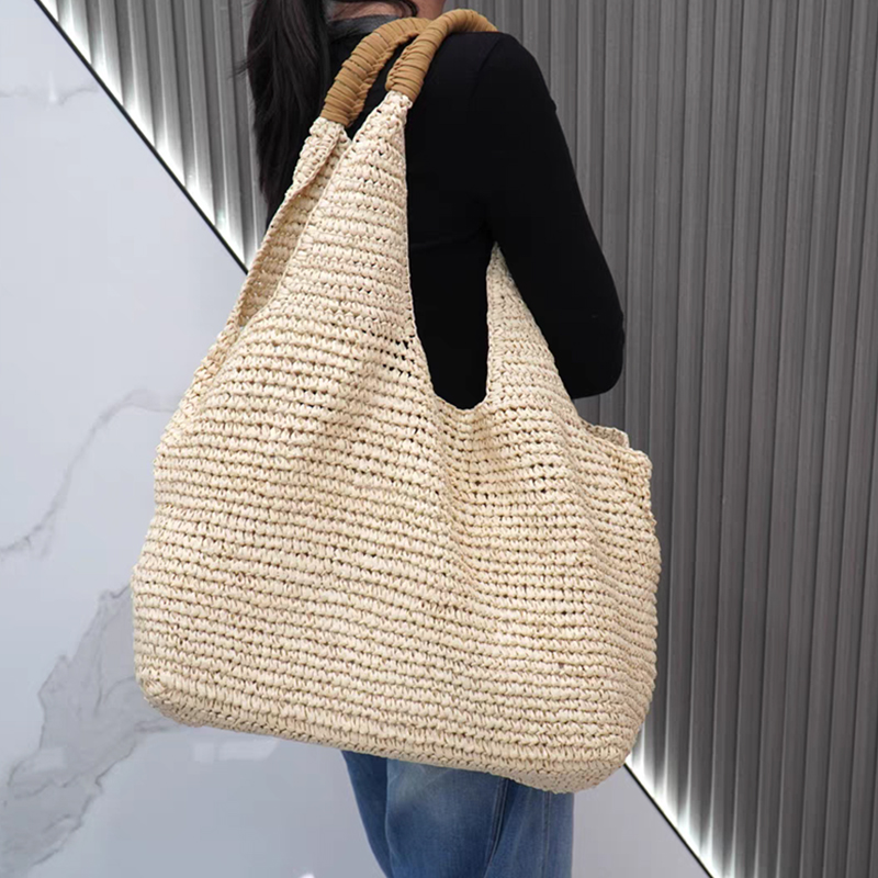 Raffia Woven Straw Shoulder Ba - Women'S Raffia Bags 评论和价格