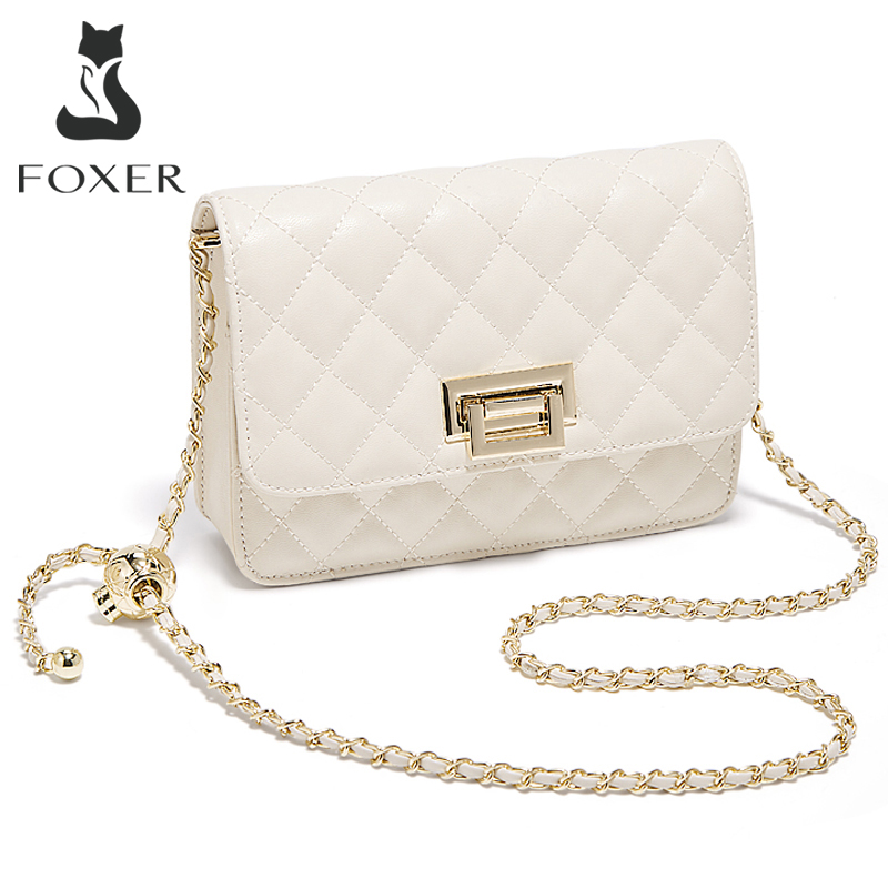 FOXER 2026 Women White Quilted - Women Bags 2026 Trends 评论和价格
