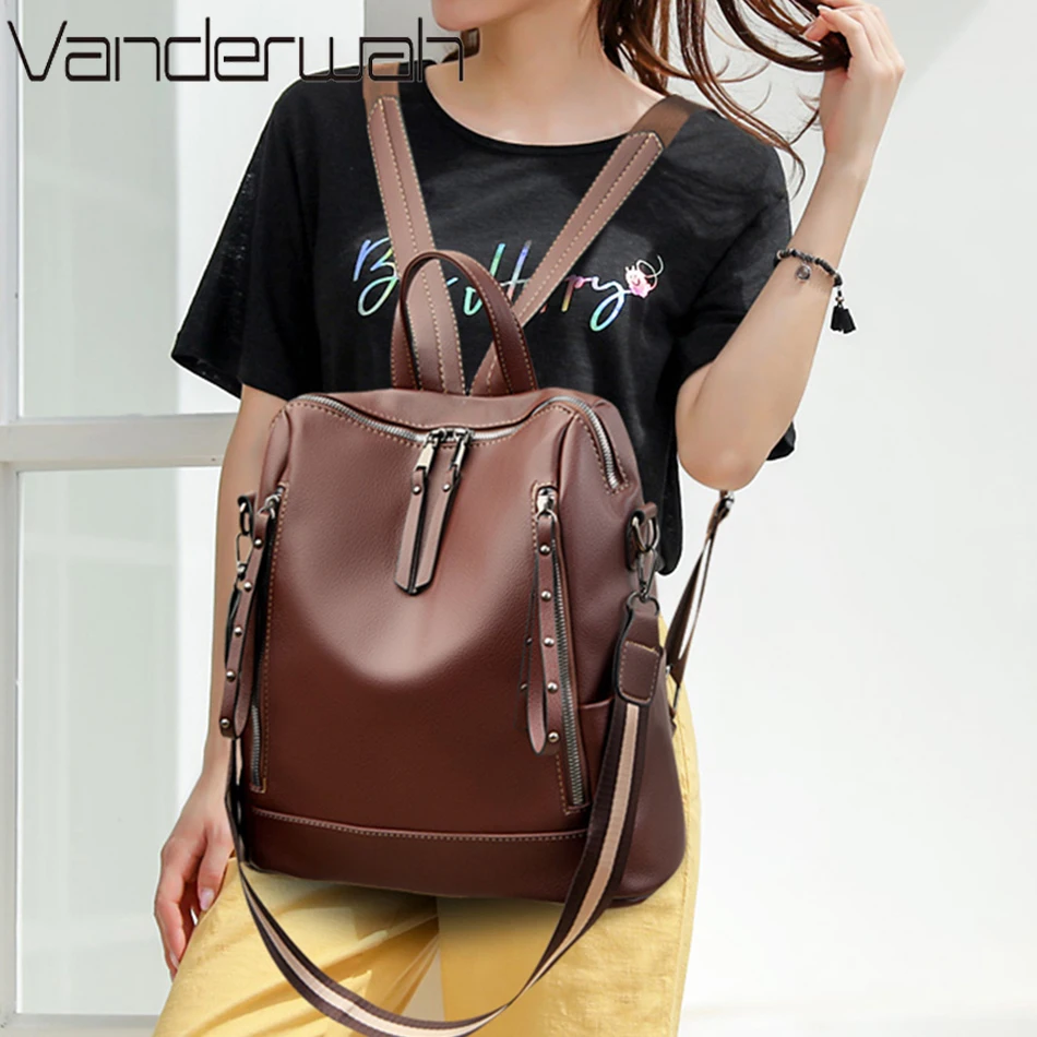 Brand Luxury Backpacks Soft Le - Women Bags Branded 评论和价格