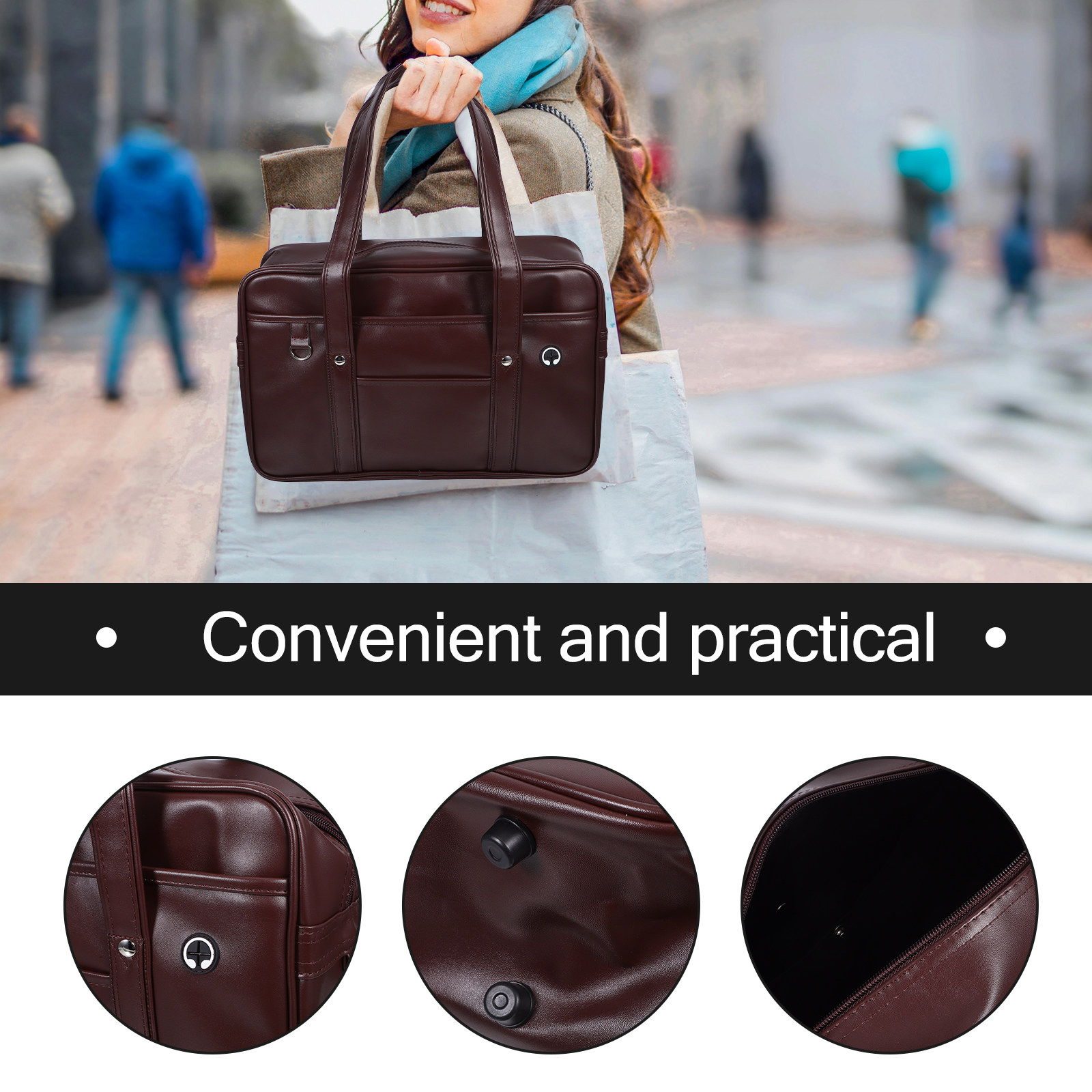 Large Capacity Waterproof PU L - Women Hand Bags For Office 评论和价格