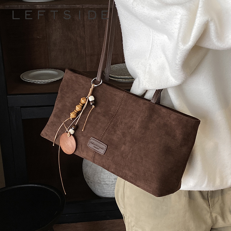 LEFTSIDE Retro Suede Shoulder  - Women Bags 2026 Trends 评论和价格